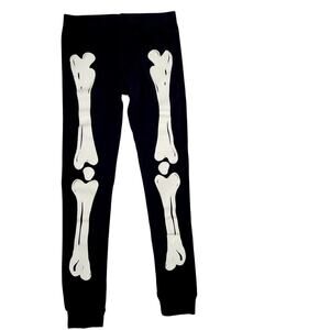 Carter’s Kids Halloween Skeleton Leggings Black Glow Bones Size 10/10A
